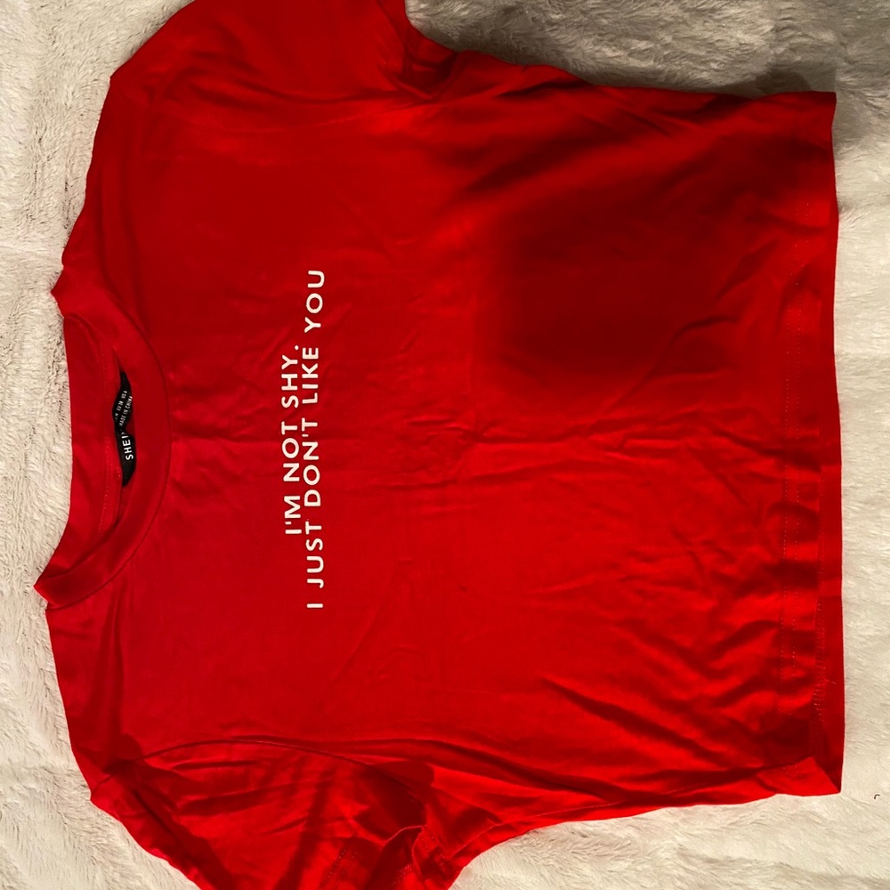 Red crop top